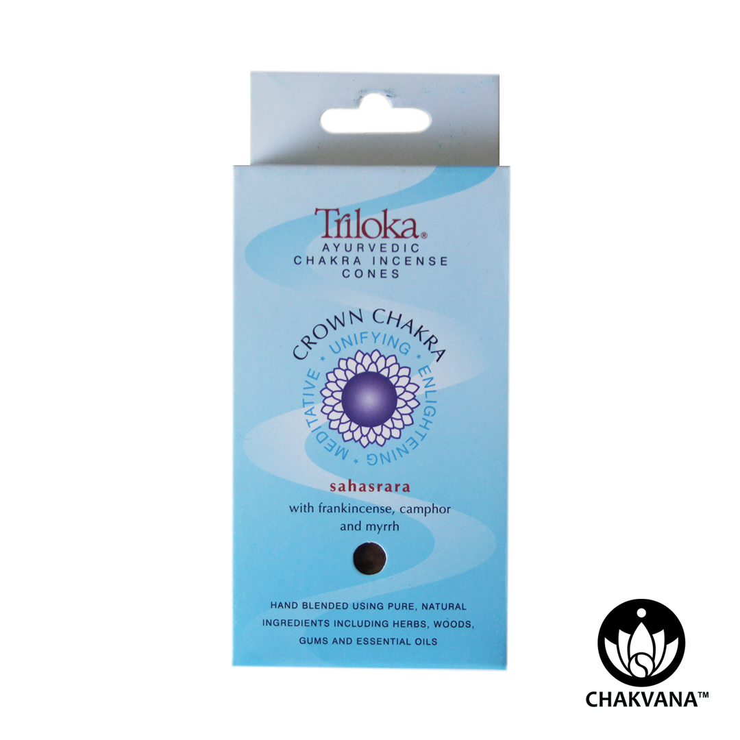 Triloka Ayurvedic Chakra Incense Cones Crown Chakra CHAKVANA