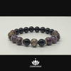 Video of "Sacred Vision" - Charoite, Bronzite & Black Onyx - 8mm Gemstone Bead Bracelet with Bali Bead – Chakvana.com