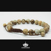 CHAKVANA 8mm Picture Jasper Adjustable Macrame Gemstone Bead Bracelet – Chakvana.com