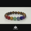7 Chakras & Tiger's Eye 8mm Gemstone Bead Bracelet – Chakvana.com