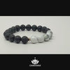 Video of Howlite & Black Lava Stone 8mm Gemstone Bead Bracelet – Chakvana.com