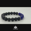 Video of Lapis Lazuli & Black Lava Stone - 8mm Gemstone Bead Bracelet – Chakvana.com
