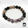 Charoite, Rhodonite and Black Lava Stone - 10mm Gemstone Bead Bracelet – Chakvana.com