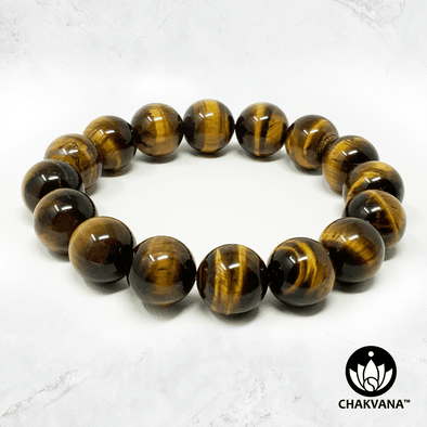 Tiger's Eye - 12mm Gemstone Bead Bracelet – Chakvana.com