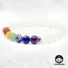7 Chakras & Frosted Quartz - 6mm Gemstone Bead Bracelet – Chakvana.com