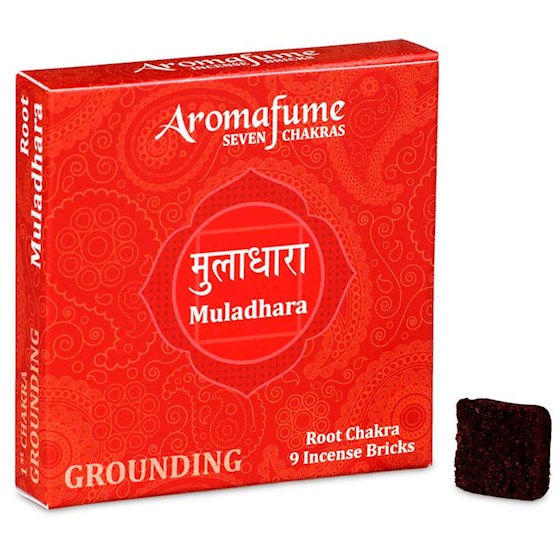 Aromafume Seven Chakras - Muladhara - Grounding - Root Chakra - 9 Incense Bricks