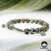 African Turquoise Jasper - 8mm Adjustable Macrame Gemstone Bead Bracelet – Chakvana.com