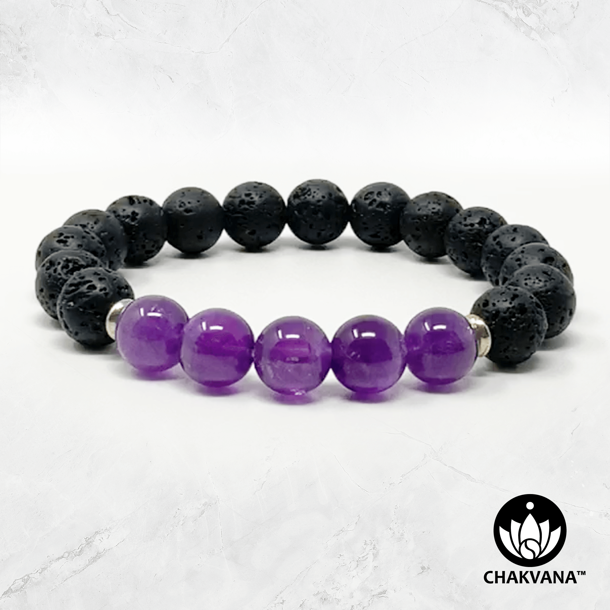 Selenite Black Tourmaline Amethyst Bracelet | CrystalHealing4Women