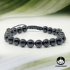 Black Onyx - 8mm Adjustable Macrame Gemstone Bead Bracelet – Chakvana.com