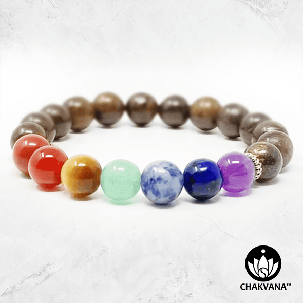 7 Chakras & Bronzite - 8mm Gemstone Bead Bracelet – Chakvana.com