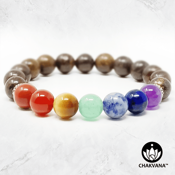 7 Chakras & Bronzite - 8mm Gemstone Bead Bracelet – Chakvana.com