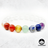 7 Chakras & Clear Quartz - 8mm Gemstone Bead Bracelet – Chakvana.com