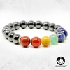 7 Chakras & Hematite - 8mm Gemstone Bead Bracelet – Chakvana.com