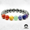 7 Chakras & Hematite - 8mm Gemstone Bead Bracelet – Chakvana.com
