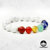 7 Chakras & Howlite - 8mm Gemstone Bead Bracelet – Chakvana.com