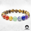 7 Chakras & Tiger's Eye - 8mm Gemstone Bead Bracelet – Chakvana.com