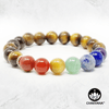 7 Chakras & Tiger's Eye - 8mm Gemstone Bead Bracelet – Chakvana.com