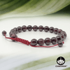Garnet - 8mm Adjustable Macrame Gemstone Bead Bracelet – Chakvana.com