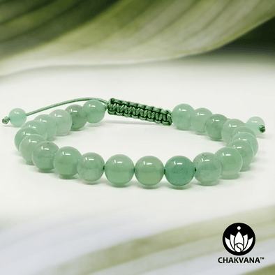 Green Aventurine - 8mm Adjustable Macrame Gemstone Bead Bracelet – Chakvana.com