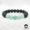 Green Fluorite & Black Lava Stone - 8mm Gemstone Bead Bracelet – Chakvana.com