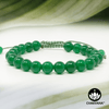 Green Jade - 8mm Adjustable Macrame Gemstone Bead Bracelet – Chakvana.com