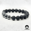 Hematite & Black Lava Stone - 8mm Gemstone Bead Bracelet – Chakvana.com