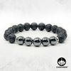 Hematite & Black Lava Stone - 8mm Gemstone Bead Bracelet – Chakvana.com