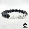Howlite & Black Lava Stone - 8mm Gemstone Bead Bracelet – Chakvana.com