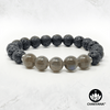 Labradorite & Black Lava Stone - 8mm Gemstone Bead Bracelet – Chakvana.com