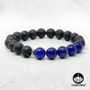 Lapis Lazuli & Black Lava Stone - 8mm Gemstone Bead Bracelet – Chakvana.com