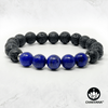 Lapis Lazuli & Black Lava Stone - 8mm Gemstone Bead Bracelet – Chakvana.com