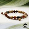 Picasso Jasper - 8mm Adjustable Macrame Gemstone Bead Bracelet – Chakvana.com