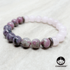 Charoite, Multicolor Tourmaline and Rose Quartz 8mm Gemstone Bead Bracelet – Chakvana.com