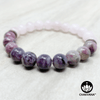 Charoite, Multicolor Tourmaline and Rose Quartz 8mm Gemstone Bead Bracelet – Chakvana.com