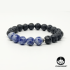 Sodalite & Lava Stone 8mm Gemstone Bead Bracelet