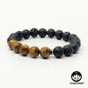 CHAKVANA Tiger's Eye & Black Lava Stone Bracelet