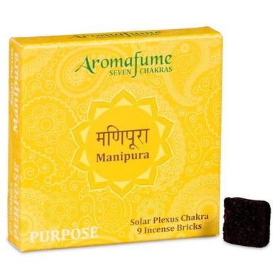 Aromafume Seven Chakras - Manipura - Purpose - Solar Plexus Chakra - 9 Incense Bricks