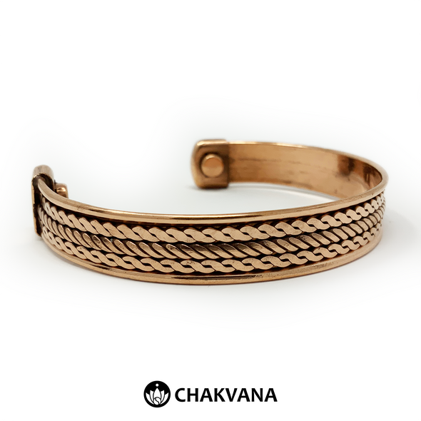 Handcrafted Copper Bracelet with Brass & Magnets (Style 2) – Chakvava.com