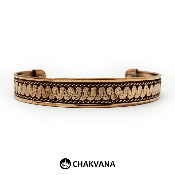 Handcrafted Copper Bracelet with Brass & Magnets (Style 3) – Chakvana.com