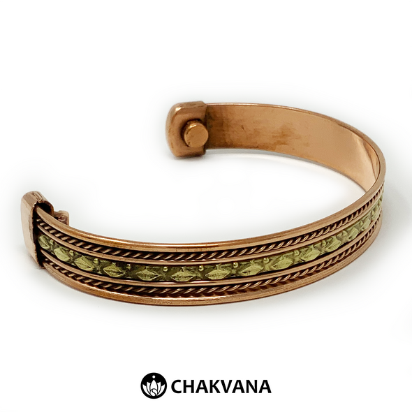 Handcrafted Copper Bracelet with Brass & Magnets (Style 4) – Chakvana.com