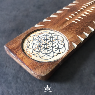 Wood Incense Burner | Flower of Life