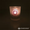 Frosted Glass Votive Candle Holder | Lotus