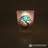 Frosted Glass Votive Candle Holder | Tree of Life