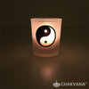 Frosted Glass Votive Candle Holder | Yin Yang