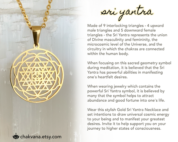 Gold Sri Yantra Necklace – Chakvana.com