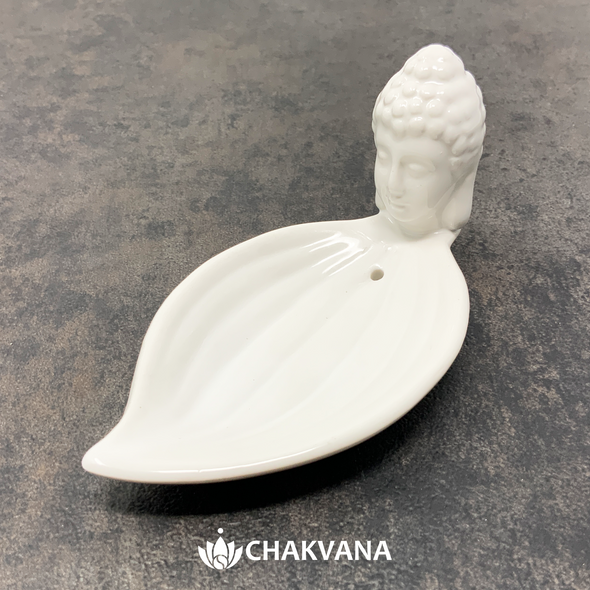 White Ceramic Buddha Incense Burner – Chakvana.com
