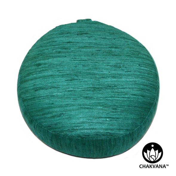 Emerald Green Silk Meditation Cushion
