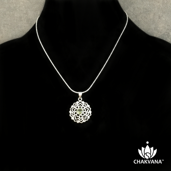 CHAKVANA Moldavite Flower Necklace