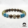 "Manifestation" - Apatite, Unakite & Bronzite - 8mm Gemstone Bead Bracelet with Bali Bead – Chakvana.com