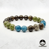 "Manifestation" - Apatite, Unakite & Bronzite - 8mm Gemstone Bead Bracelet with Bali Bead – Chakvana.com
